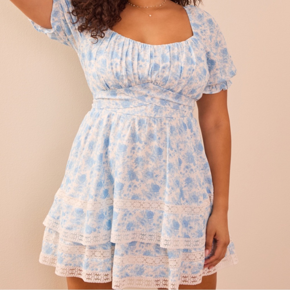 ARULA Blue Floral Dress